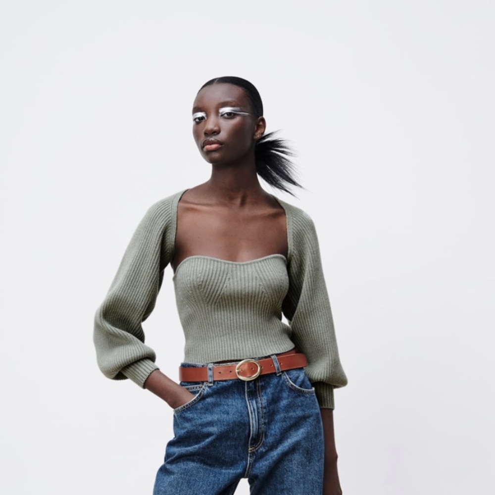 New knit arm warmer sweater